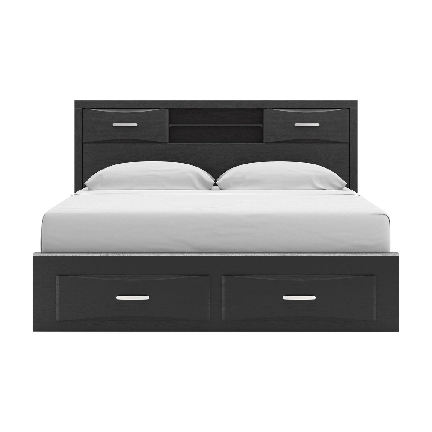 Jeffon King Bookcase Storage Bed