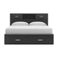 Jeffon King Bookcase Storage Bed