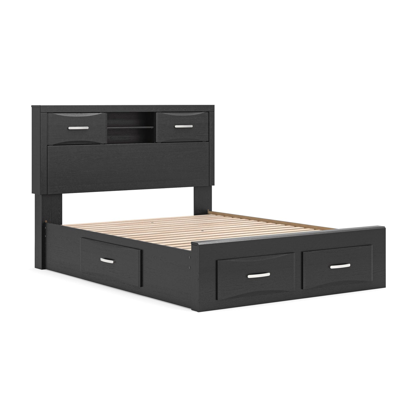 Jeffon Queen Bookcase Bed with Storage