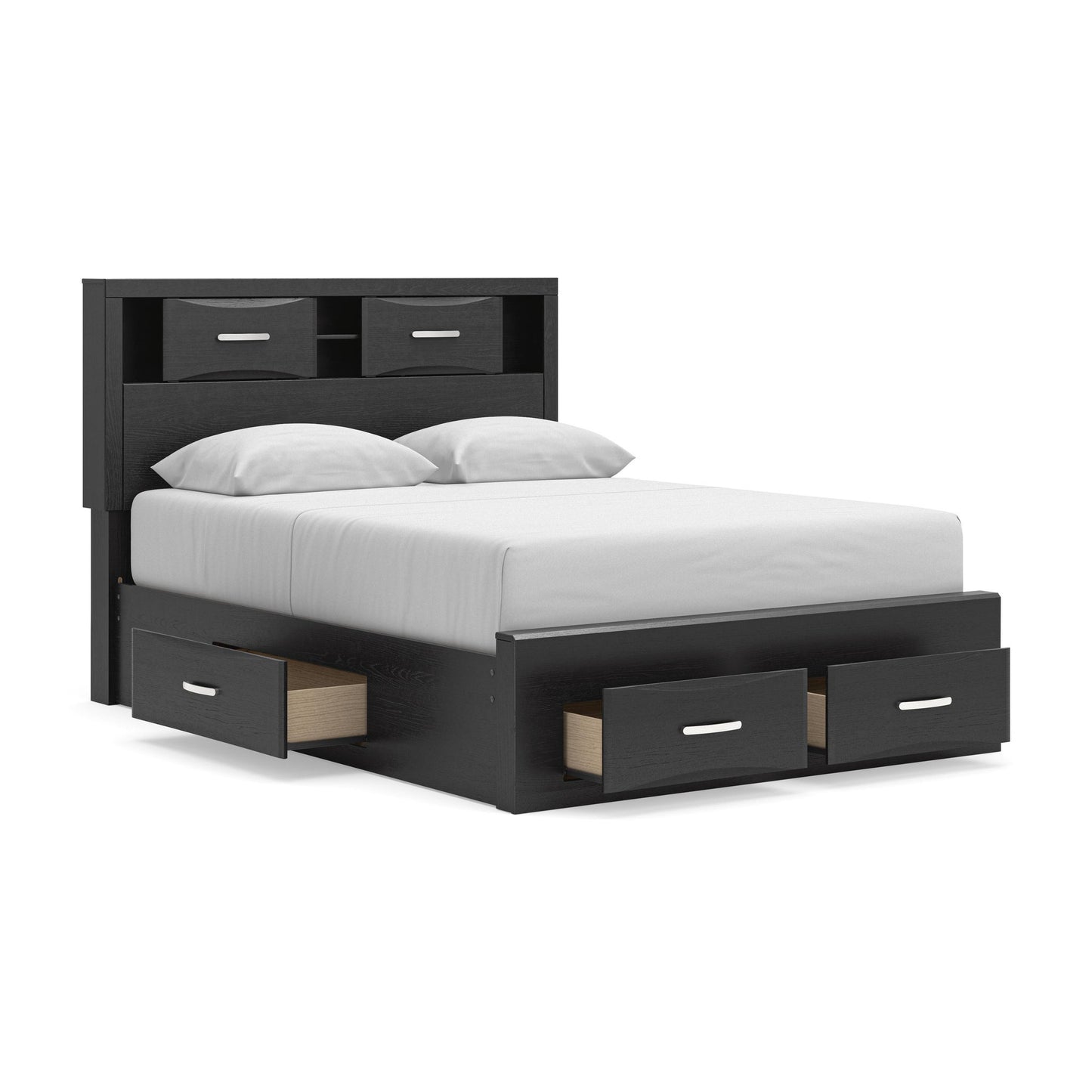 Jeffon Queen Bookcase Bed with Storage