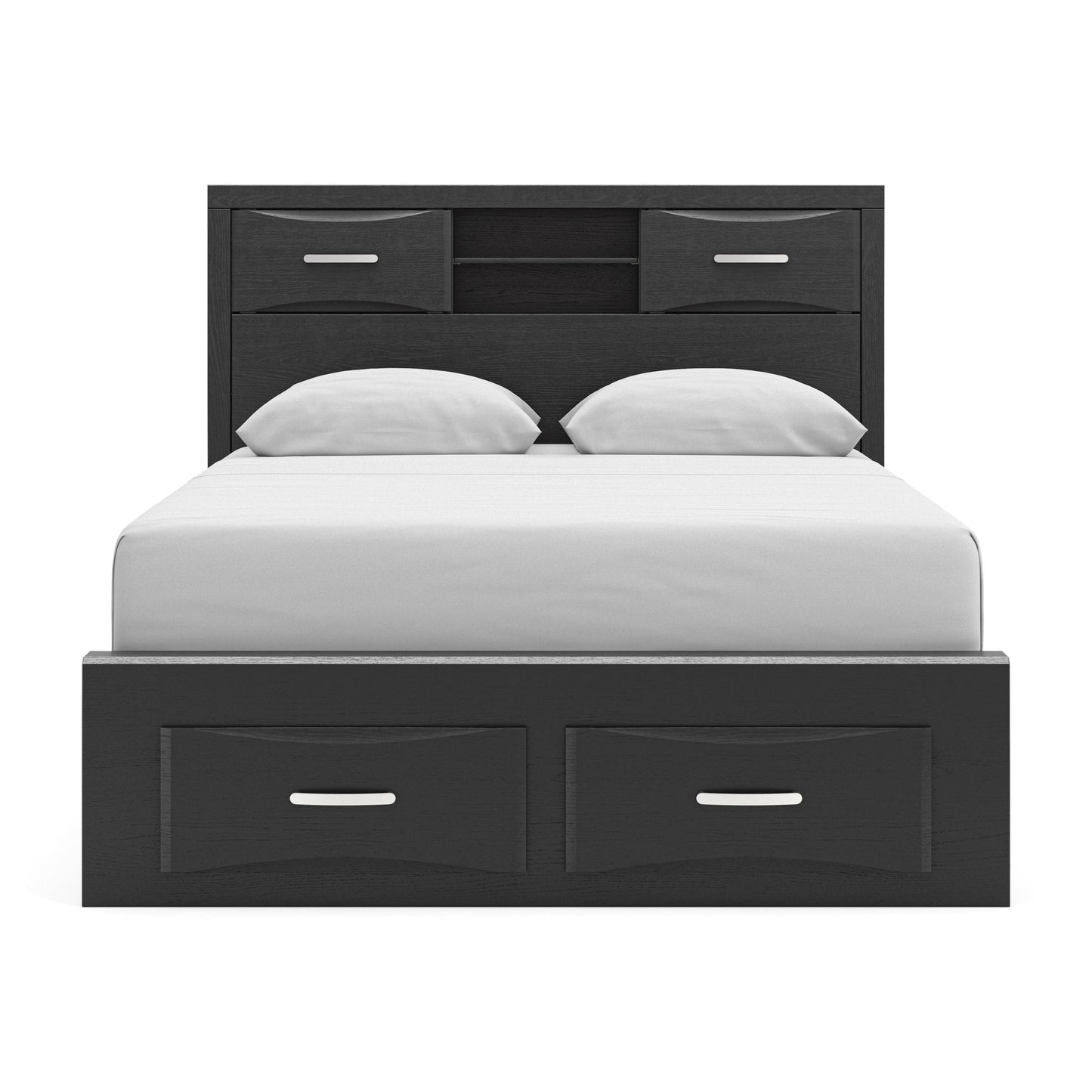 Jeffon Queen Bookcase Bed with Storage