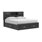 Jeffon King Bookcase Bed with Storage