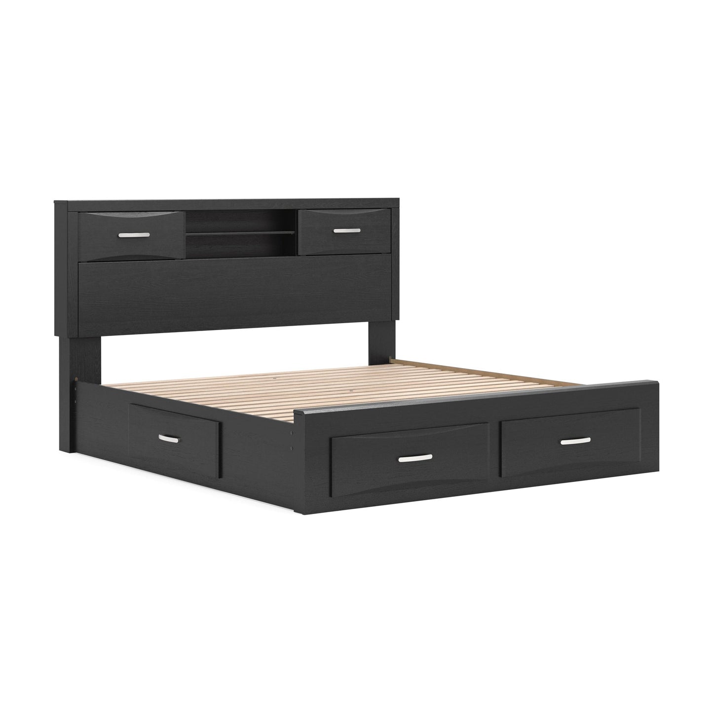 Jeffon King Bookcase Bed with Storage