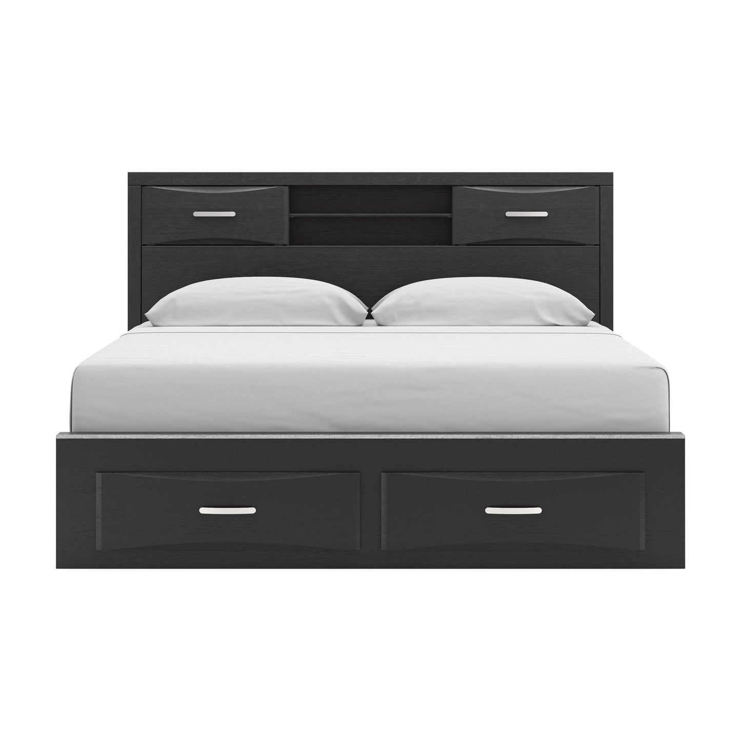 Jeffon King Bookcase Bed with Storage