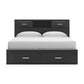 Jeffon King Bookcase Bed with Storage