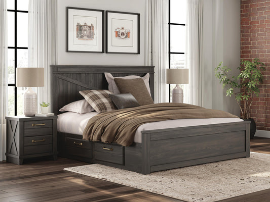 Brazen Valley King Panel Bed with Storage