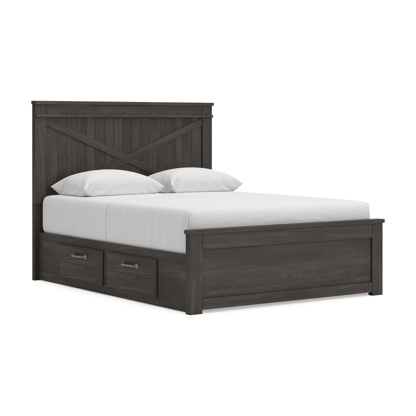 Ashley Express - Brazen Valley Queen Panel Bed with 2 Sided Storage