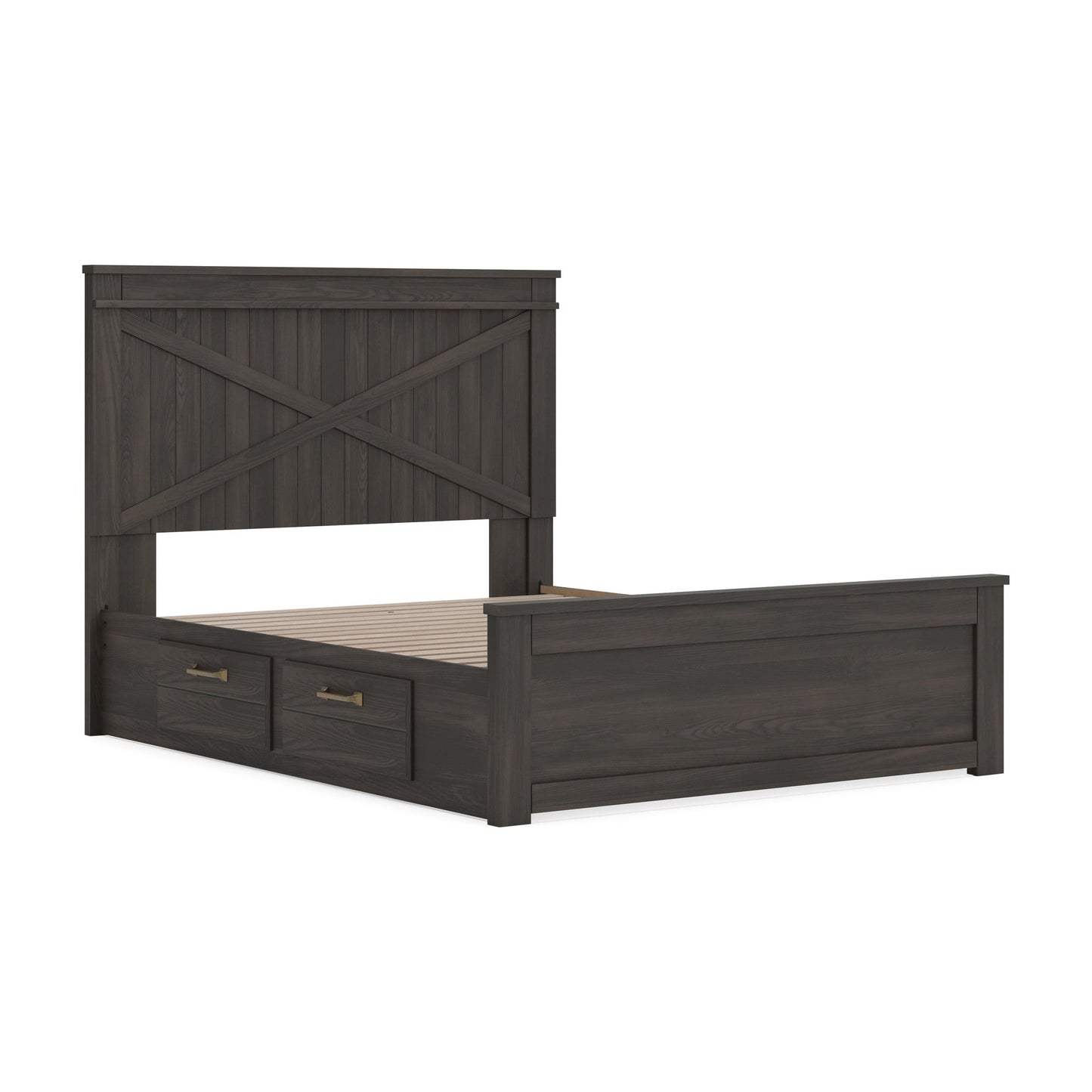 Ashley Express - Brazen Valley Queen Panel Bed with 2 Sided Storage