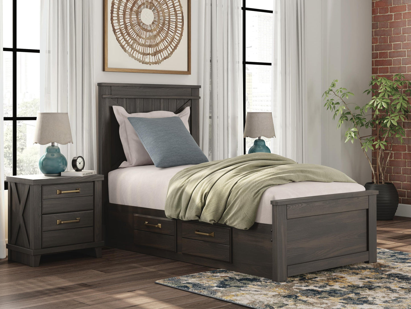 Ashley Express - Brazen Valley Twin Panel Bed with Storage