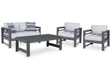Load image into Gallery viewer, Ashley Express - Amora Outdoor Loveseat and 2 Chairs with Coffee Table
