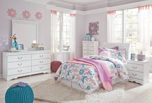 Load image into Gallery viewer, Anarasia Twin Sleigh Headboard with Mirrored Dresser and 2 Nightstands

