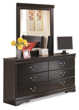 Load image into Gallery viewer, Huey Vineyard Full Sleigh Headboard with Mirrored Dresser and Chest
