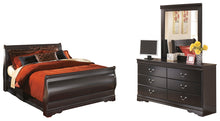 Load image into Gallery viewer, Huey Vineyard Queen Sleigh Bed with Mirrored Dresser
