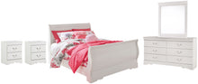 Load image into Gallery viewer, Anarasia Queen Sleigh Bed with Mirrored Dresser and 2 Nightstands
