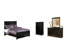 Load image into Gallery viewer, Maribel Full Panel Bed with Mirrored Dresser and Chest
