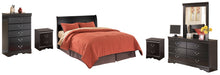 Load image into Gallery viewer, Huey Vineyard Queen Sleigh Headboard with Mirrored Dresser, Chest and 2 Nightstands
