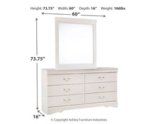 Load image into Gallery viewer, Anarasia Full Sleigh Headboard with Mirrored Dresser
