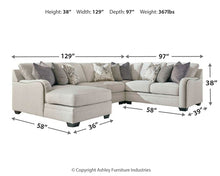 Load image into Gallery viewer, Dellara 4-Piece Sectional with Ottoman
