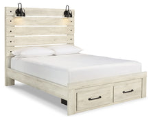 Load image into Gallery viewer, Cambeck  Panel Bed With 2 Storage Drawers With Mirrored Dresser
