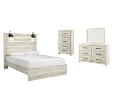 Load image into Gallery viewer, Cambeck  Panel Bed With Mirrored Dresser And Chest
