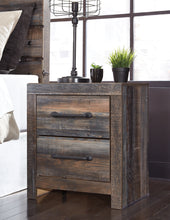 Load image into Gallery viewer, Drystan King Panel Bed with 2 Storage Drawers with Mirrored Dresser and 2 Nightstands
