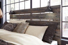 Load image into Gallery viewer, Drystan King Panel Bed with 2 Storage Drawers with Mirrored Dresser and 2 Nightstands
