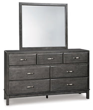 Load image into Gallery viewer, Caitbrook Queen Storage Bed with 8 Storage Drawers with Mirrored Dresser and 2 Nightstands
