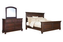 Load image into Gallery viewer, Porter California King Panel Bed with Mirrored Dresser
