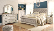 Load image into Gallery viewer, Realyn Queen Sleigh Bed with Mirrored Dresser, Chest and 2 Nightstands
