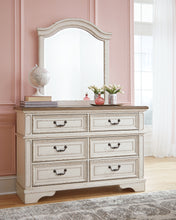 Load image into Gallery viewer, Realyn Full Panel Bed with Mirrored Dresser and Chest
