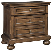 Load image into Gallery viewer, Flynnter Queen Panel Bed with 2 Storage Drawers with Mirrored Dresser and 2 Nightstands
