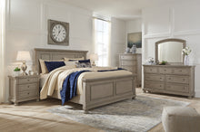 Load image into Gallery viewer, Lettner Queen Panel Bed with Mirrored Dresser and 2 Nightstands
