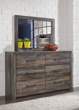 Load image into Gallery viewer, Drystan Queen Panel Headboard with Mirrored Dresser
