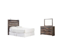 Load image into Gallery viewer, Drystan Queen Panel Headboard with Mirrored Dresser
