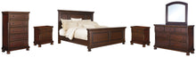 Load image into Gallery viewer, Porter Queen Panel Bed with Mirrored Dresser, Chest and 2 Nightstands
