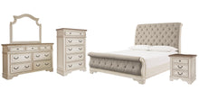 Load image into Gallery viewer, Realyn King Sleigh Bed with Mirrored Dresser, Chest and Nightstand
