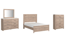 Load image into Gallery viewer, Senniberg Full Panel Bed with Mirrored Dresser and Chest
