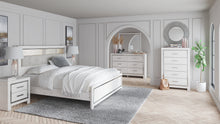 Load image into Gallery viewer, Altyra King Bookcase Headboard with Mirrored Dresser and 2 Nightstands
