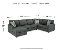 Load image into Gallery viewer, Edenfield 3-Piece Sectional with Ottoman
