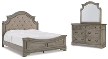 Load image into Gallery viewer, Lodenbay California King Panel Bed with Mirrored Dresser
