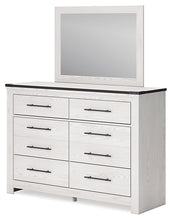 Load image into Gallery viewer, Schoenberg Queen Panel Bed with Mirrored Dresser and Chest
