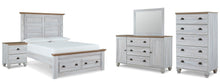 Load image into Gallery viewer, Haven Bay Queen Panel Storage Bed with Mirrored Dresser, Chest and Nightstand
