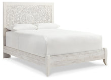 Load image into Gallery viewer, Paxberry Queen Panel Bed with Mirrored Dresser and Chest
