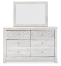 Load image into Gallery viewer, Paxberry King Panel Bed with Mirrored Dresser, Chest and 2 Nightstands

