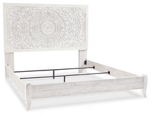 Load image into Gallery viewer, Paxberry King Panel Bed with Mirrored Dresser, Chest and 2 Nightstands
