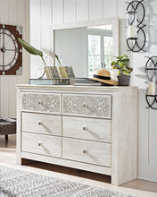 Load image into Gallery viewer, Paxberry King Panel Bed with Mirrored Dresser, Chest and 2 Nightstands
