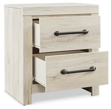 Load image into Gallery viewer, Cambeck Queen Panel Bed with 2 Storage Drawers with Mirrored Dresser and Nightstand
