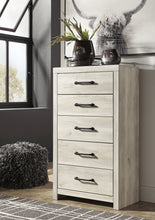 Load image into Gallery viewer, Cambeck Queen Upholstered Panel Headboard with Mirrored Dresser and Chest
