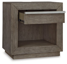 Load image into Gallery viewer, Anibecca Queen Upholstered Panel Bed with Mirrored Dresser, Chest and Nightstand
