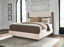 Load image into Gallery viewer, Anibecca Queen Upholstered Panel Bed with Mirrored Dresser, Chest and 2 Nightstands
